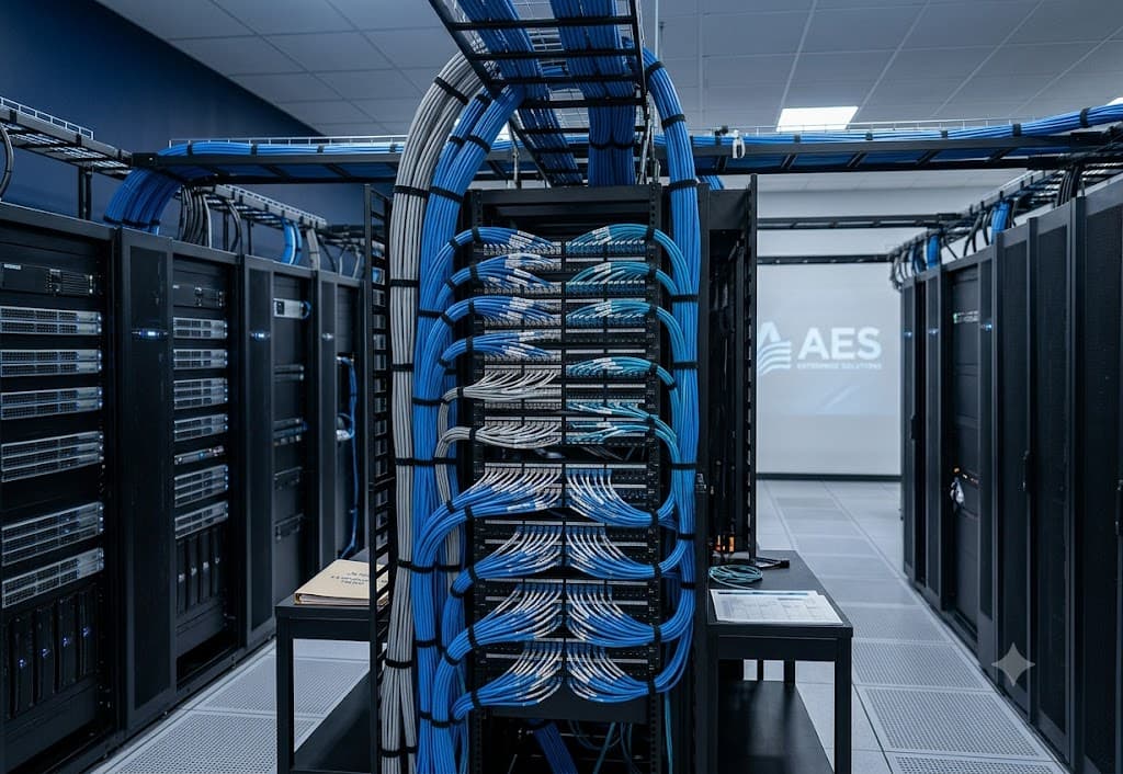 Structured cabling installation in a data center